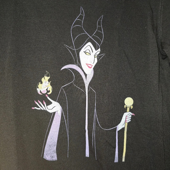 🆕Disney Princesses Minimal Maleficent Cowl Neck Long Sleeve Top, XS NWT - Picture 4 of 6
